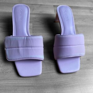 Open Edit Nordstrom Cava Slide Sandal Purple Slide Sandals Size 6 NWT